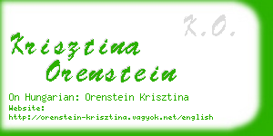 krisztina orenstein business card